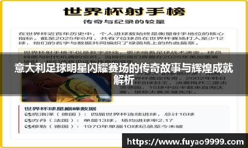 意大利足球明星闪耀赛场的传奇故事与辉煌成就解析